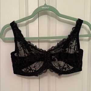 SOMA NWT Unlined Lace Bra in Black